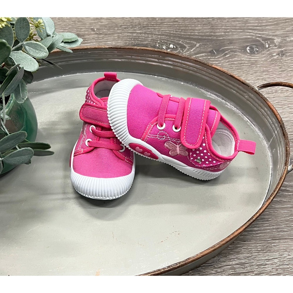 Fuschia Butterfly Love Boutique Toddler Sneakers‎ Size 8 NEW